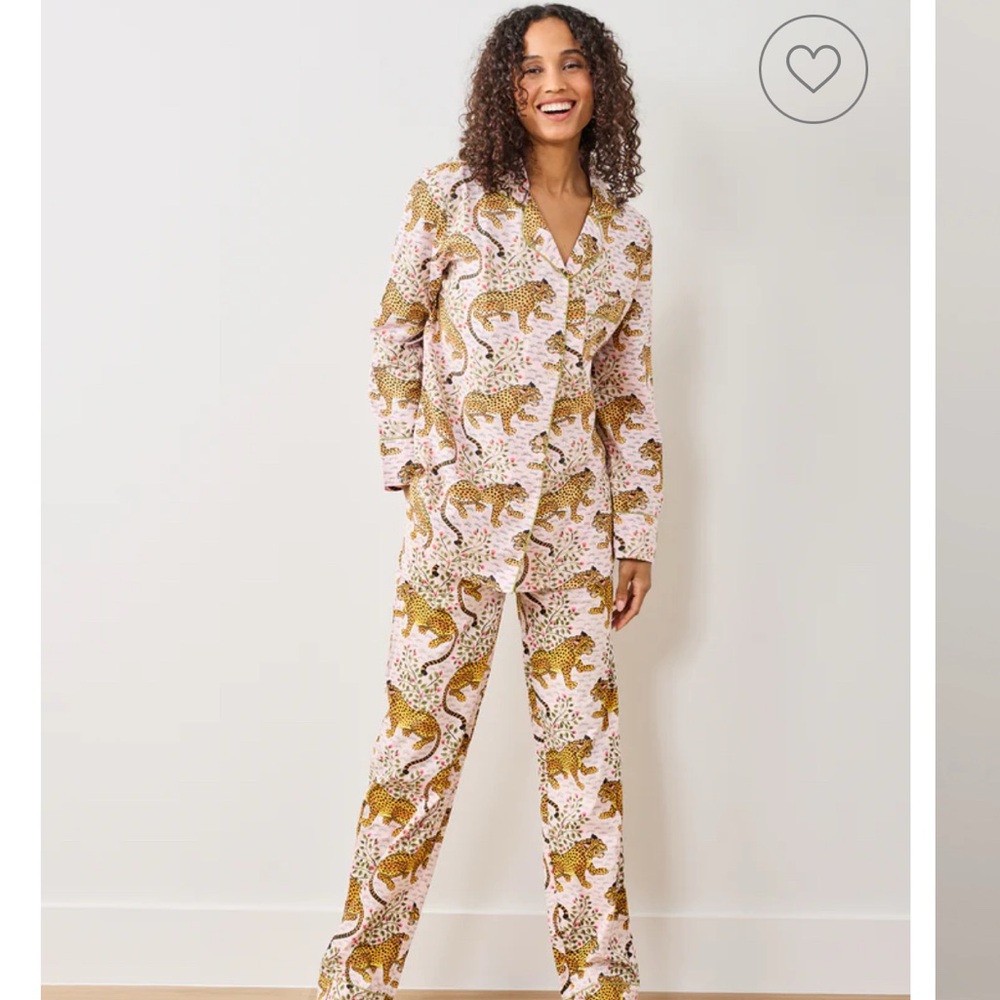 Printfresh Bagheera Pink and Green Leopard Print PJ set